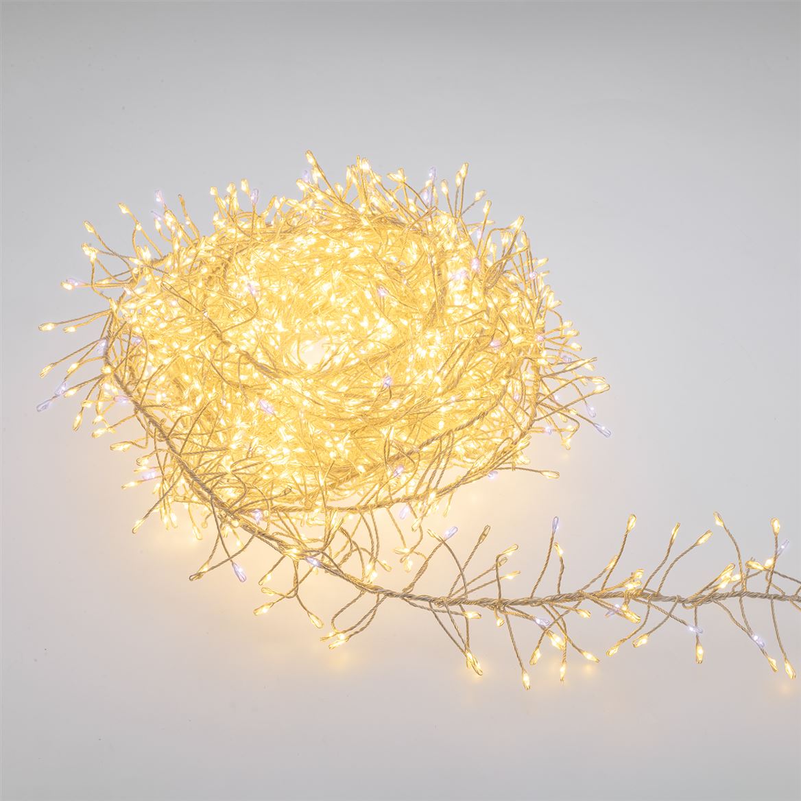 Xmas. Festone Cluster 10m 2400 Microled Diamond