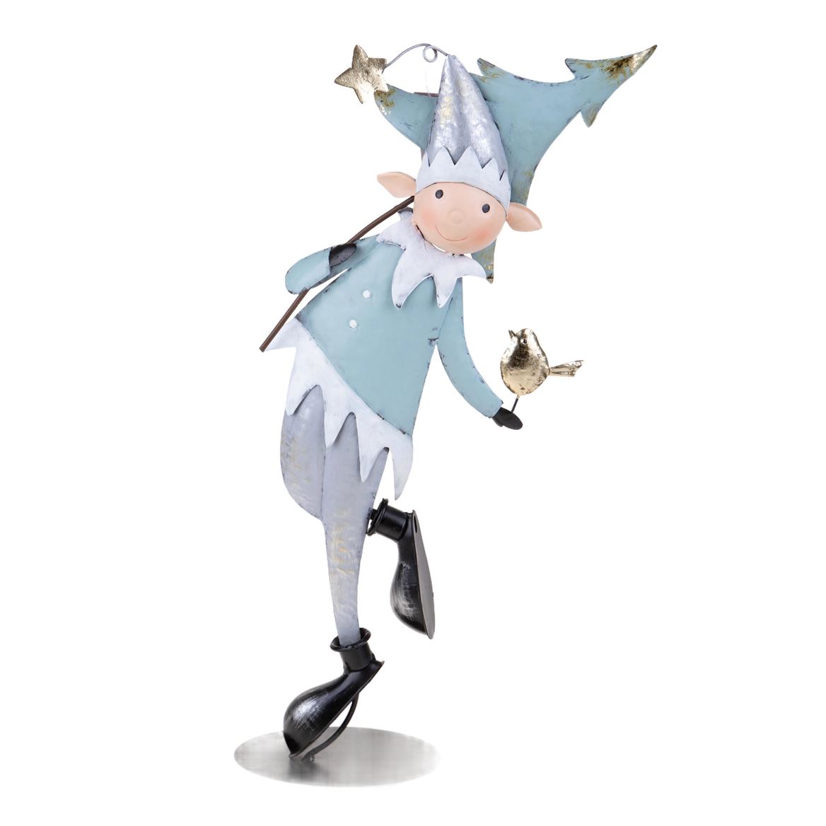 Xmas. Folletto Natale H.62cm Con Albero - Tiffany
