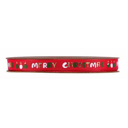 Xmas. Nastri Funny Merry Xmas Mm10x20m - Red