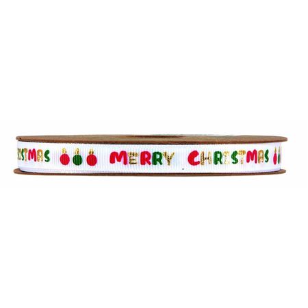 Xmas. Nastri Funny Merry Xmas Mm10x20m - White