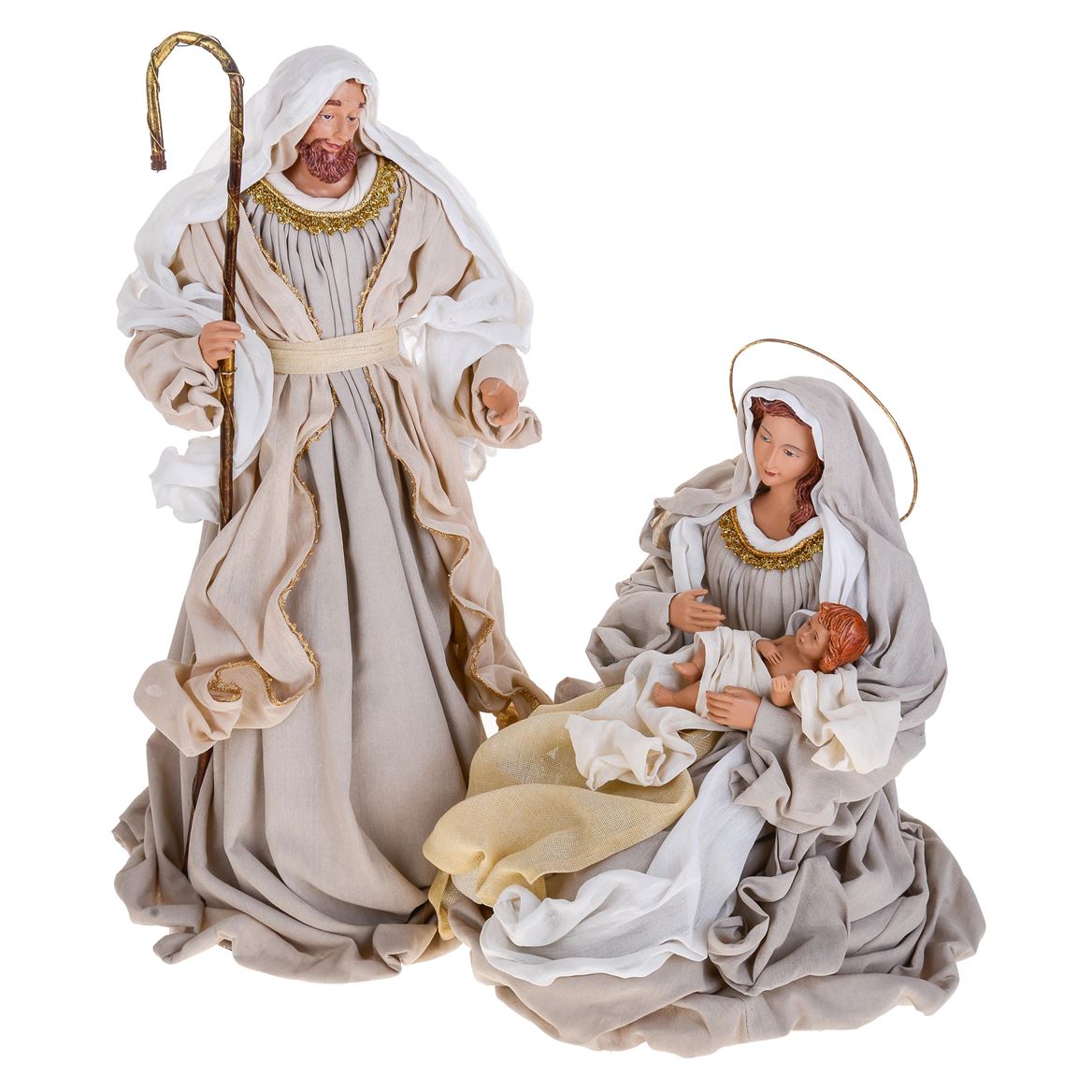 Xmas. Natività 2pz H.67cm - Cream Grey