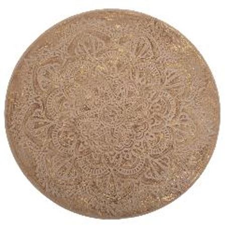 Xmas. Piatto Decorato In Legno D.40cm