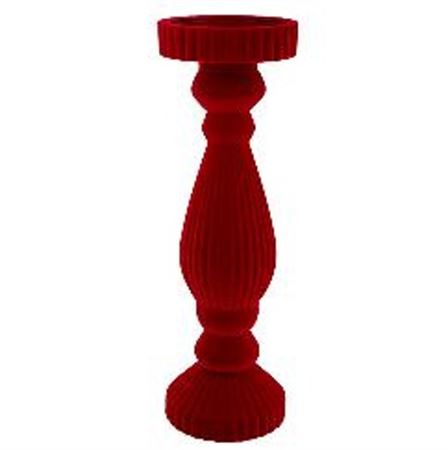Xmas. Portacandela Velluto 10x10x30cm - Red