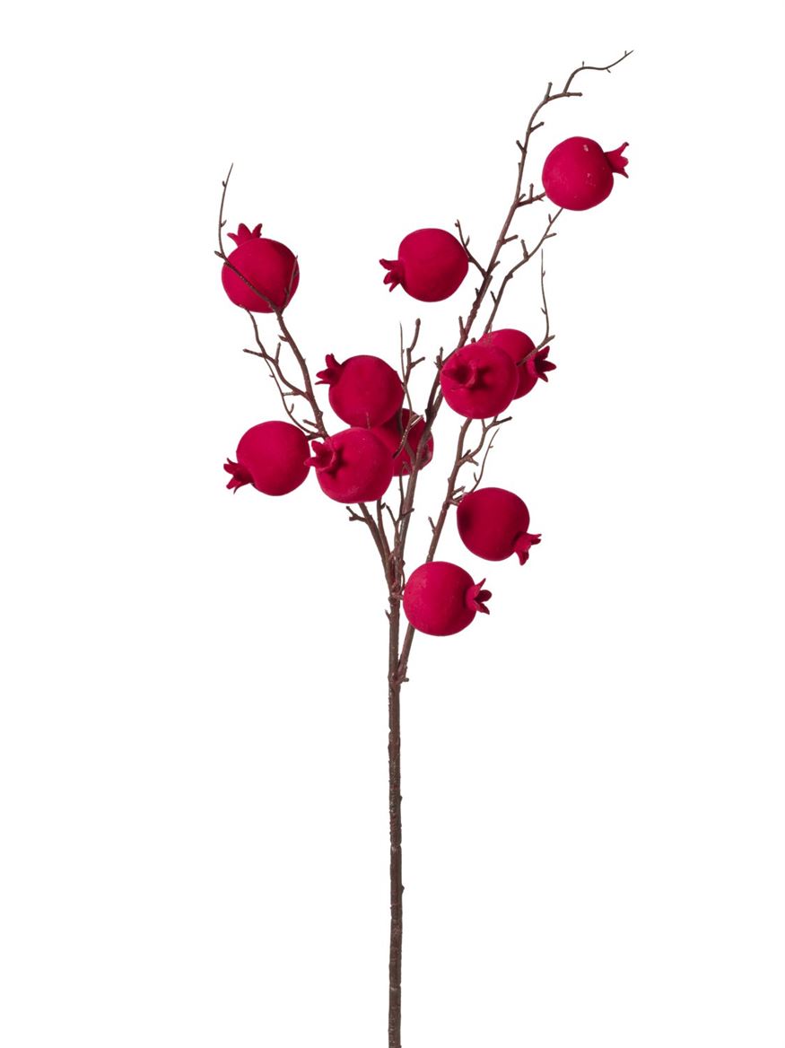 Xmas. Ramo Melograni Cm90 - Red