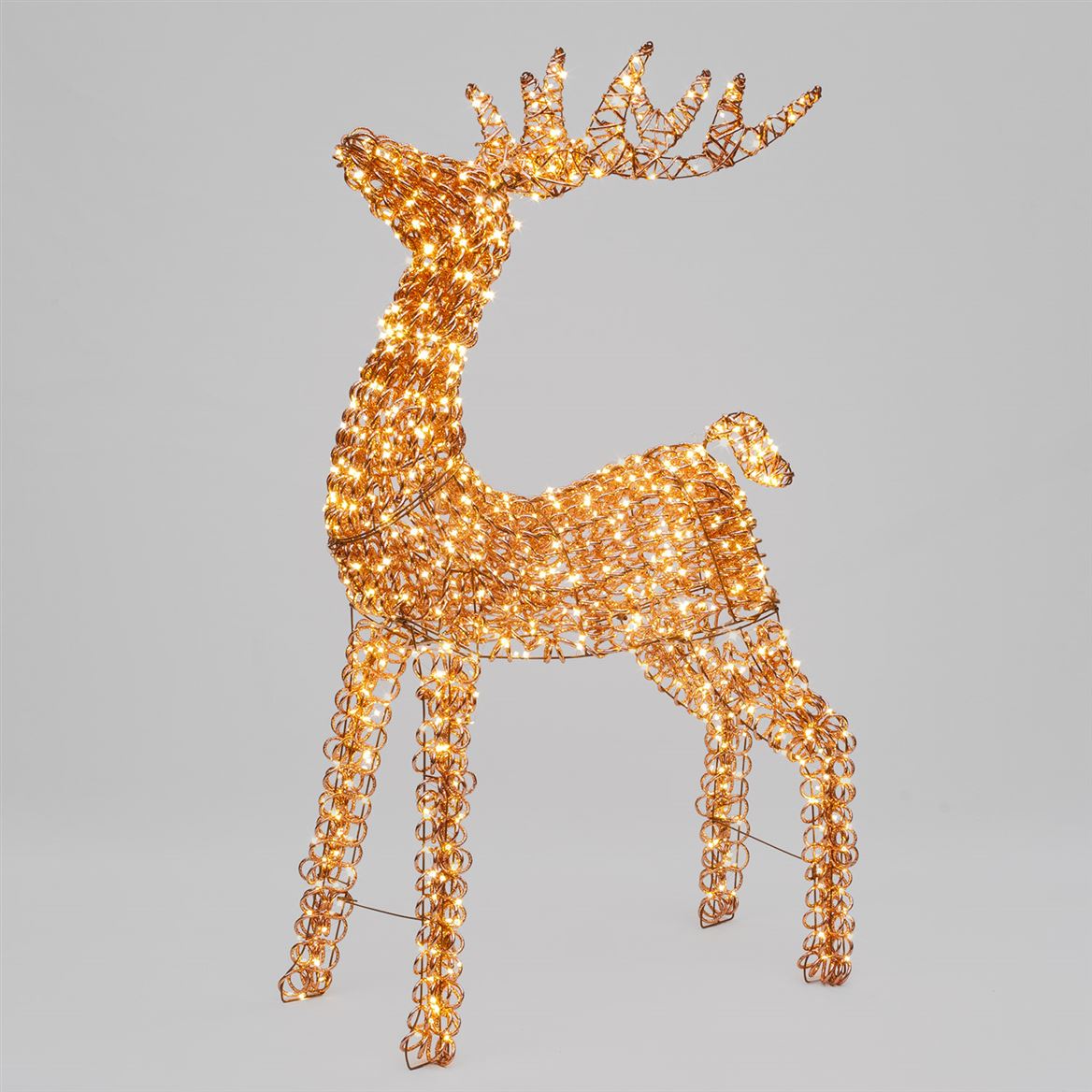 Xmas. Renna H130cm Rgm Rose Gold 960 Microled