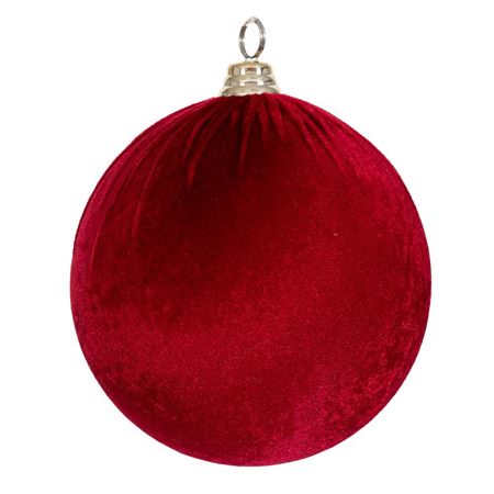 Xmas. Box Sfera Velluto D.12cm - Burgundy