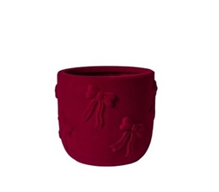 Xmas. Vasi Ceramica. Fiocchi Velluto D14h12cm- Bur