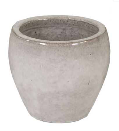 Vasi Ceramica. Glazed Belly D20 H18cm - White