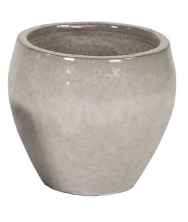 Vasi Ceramica. Glazed Belly D28 H25cm - White