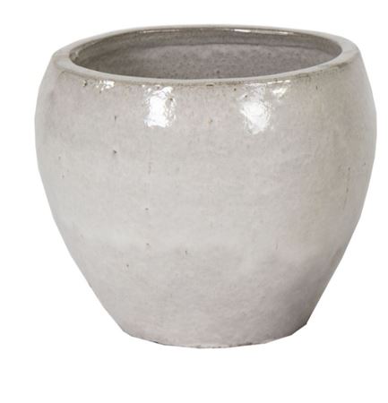 Vasi Ceramica. Glazed Belly D38 H32cm - White