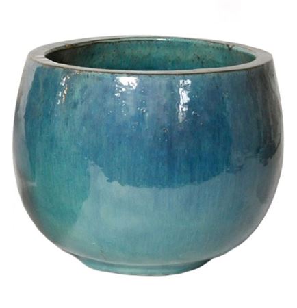 Vasi Ceramica. Glazed Pot Bowl D27 H18cm - Celadon