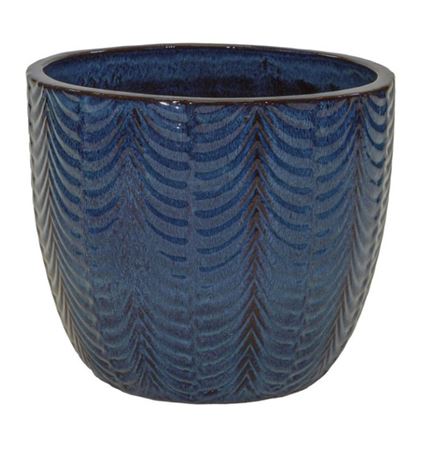 Vasi Ceramica. Noble Egg Nerf D30 H27cm - Ant Blue