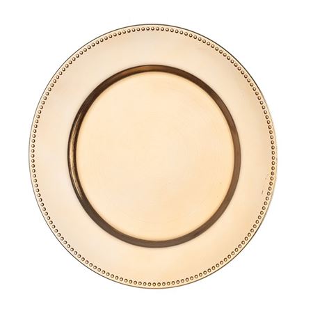 Wedd. Piatto Tondo Liscio Oro D.33cm