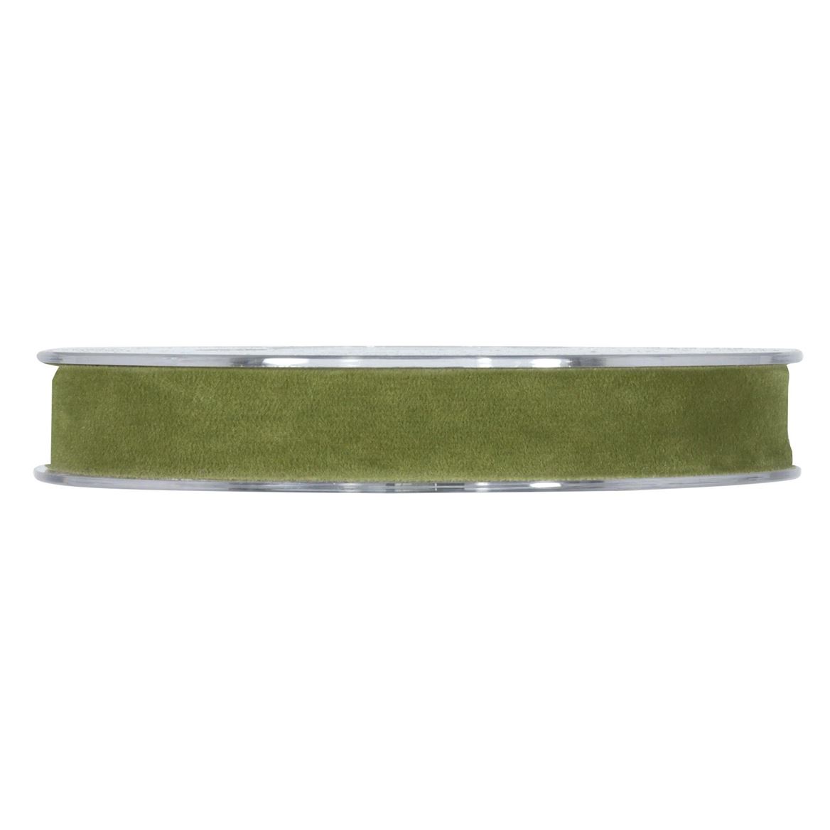 Xmas. Nastri Double Velvet Mm15x7mt - Sage