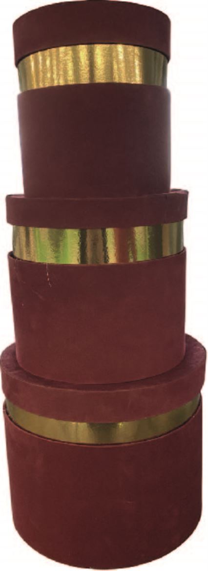 Box. Velvet Tris Bordeaux