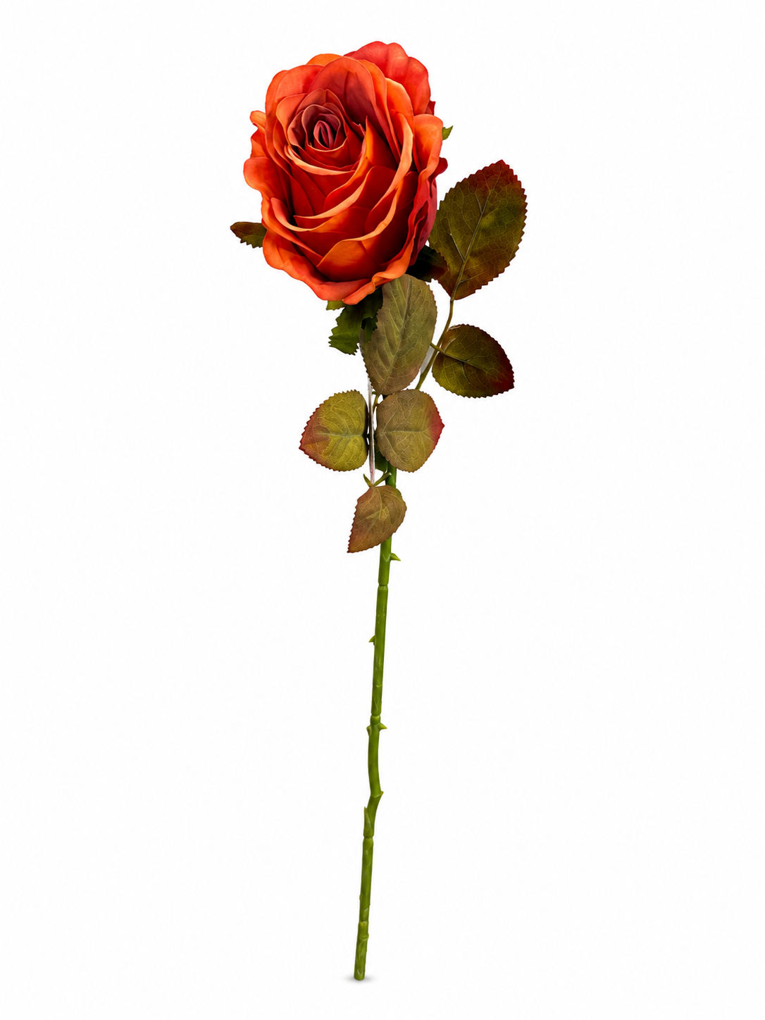 Art. Ramo Ant. Rosa Singola Cm 53 - Rust