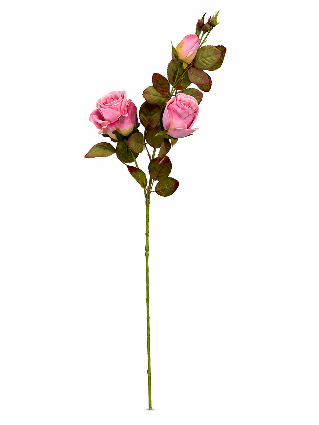 Art. Ramo Ant. Rose X 3 Teste Cm 82 - Old Pink