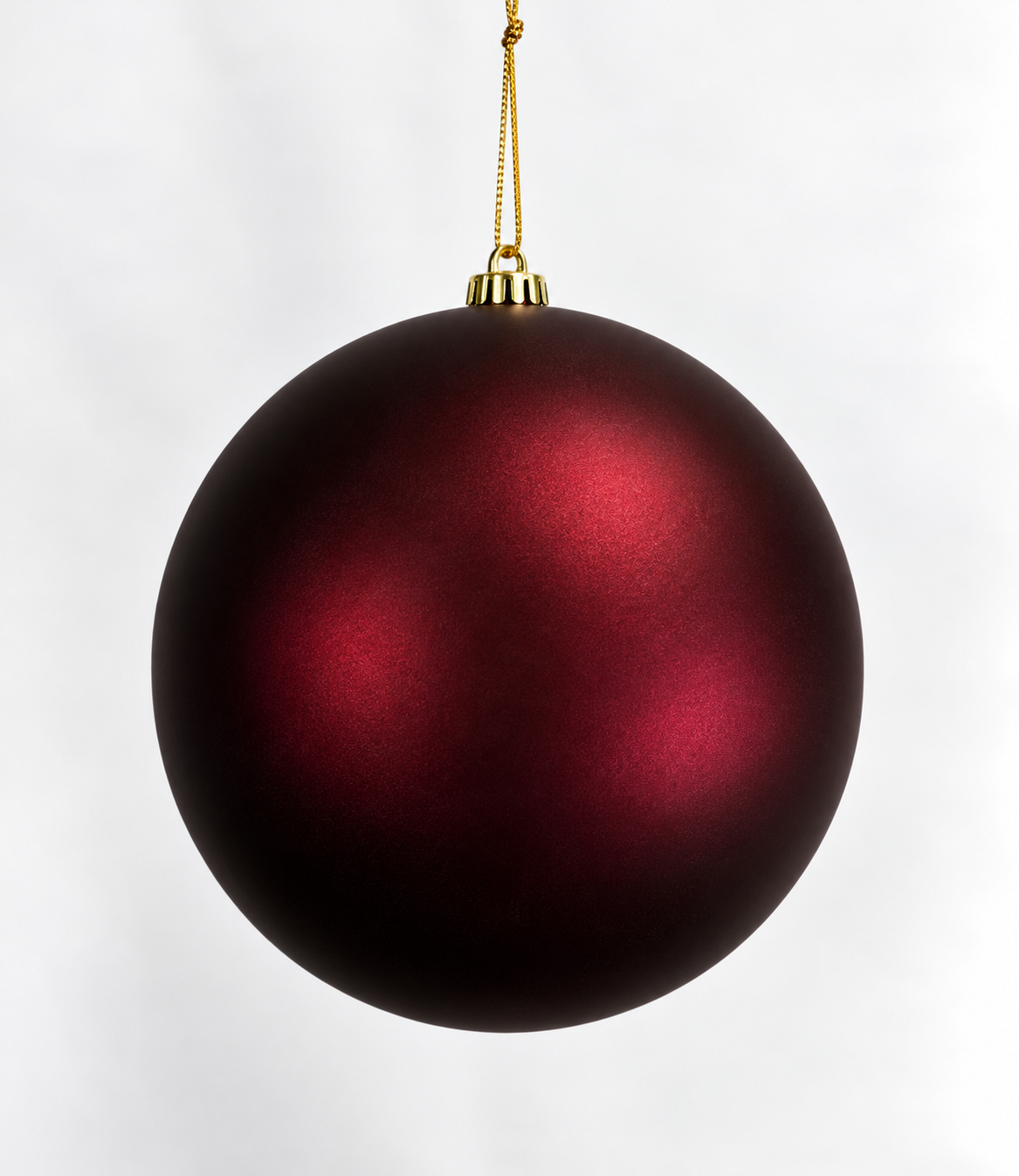 Xmas. Box Sfera Plastica D.30cm - Wine Red
