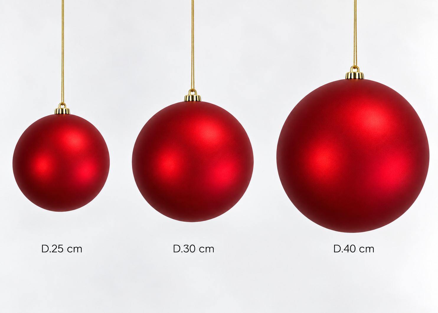 Xmas. Box Sfera Plastica D.25cm - Bright Red