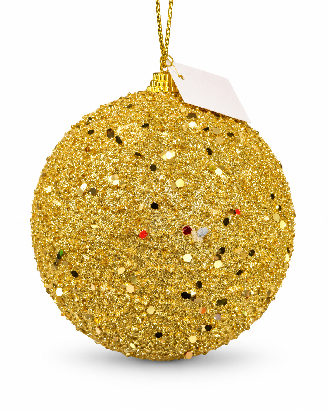Xmas. Box Sfera 12 Cm Glitter - Gold