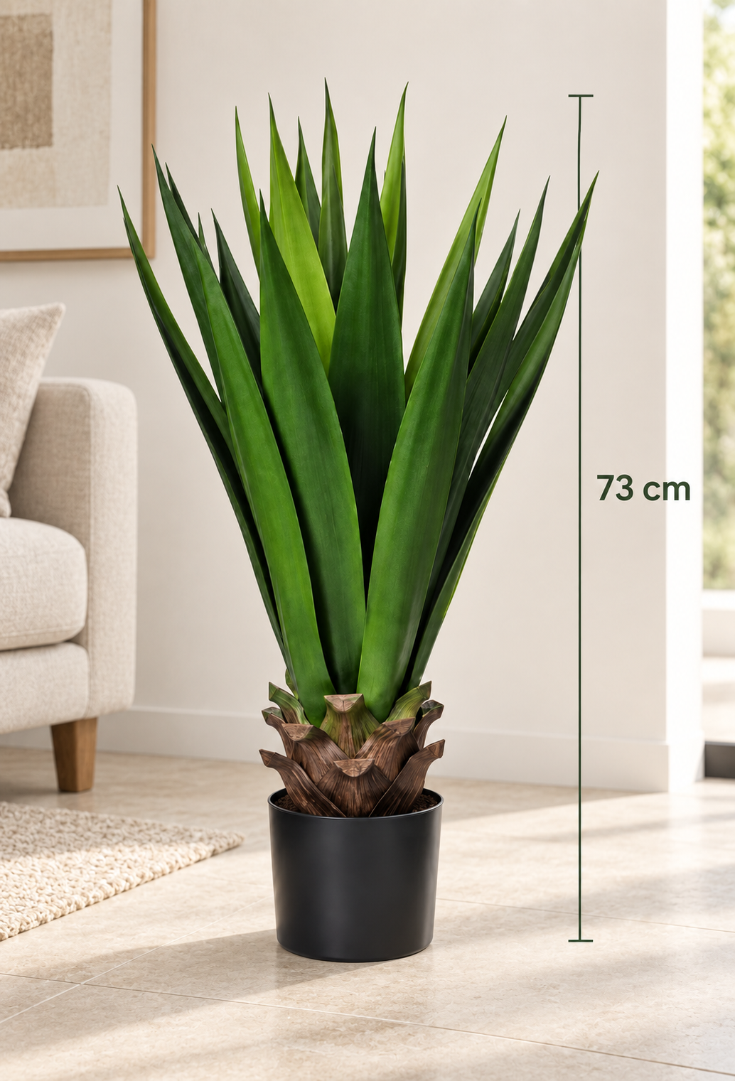 Art. Pianta Agave C-21 Foglie Cm73