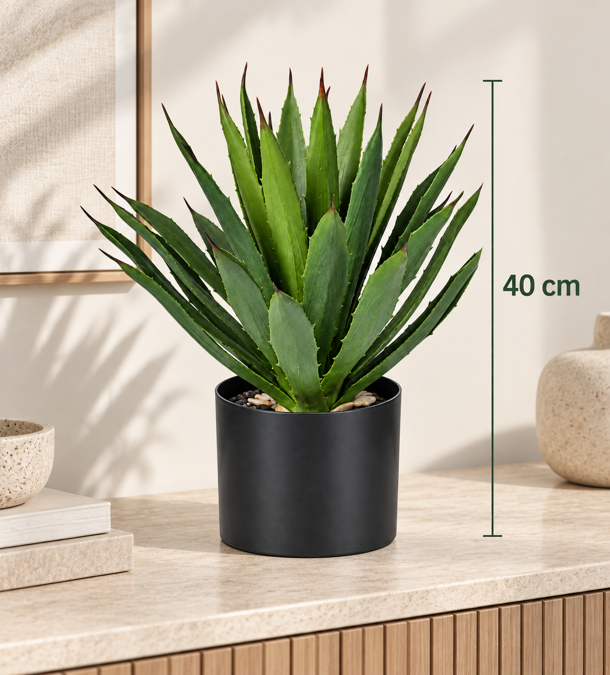 Art. Pianta Agave C-34 Foglie Cm40 Green