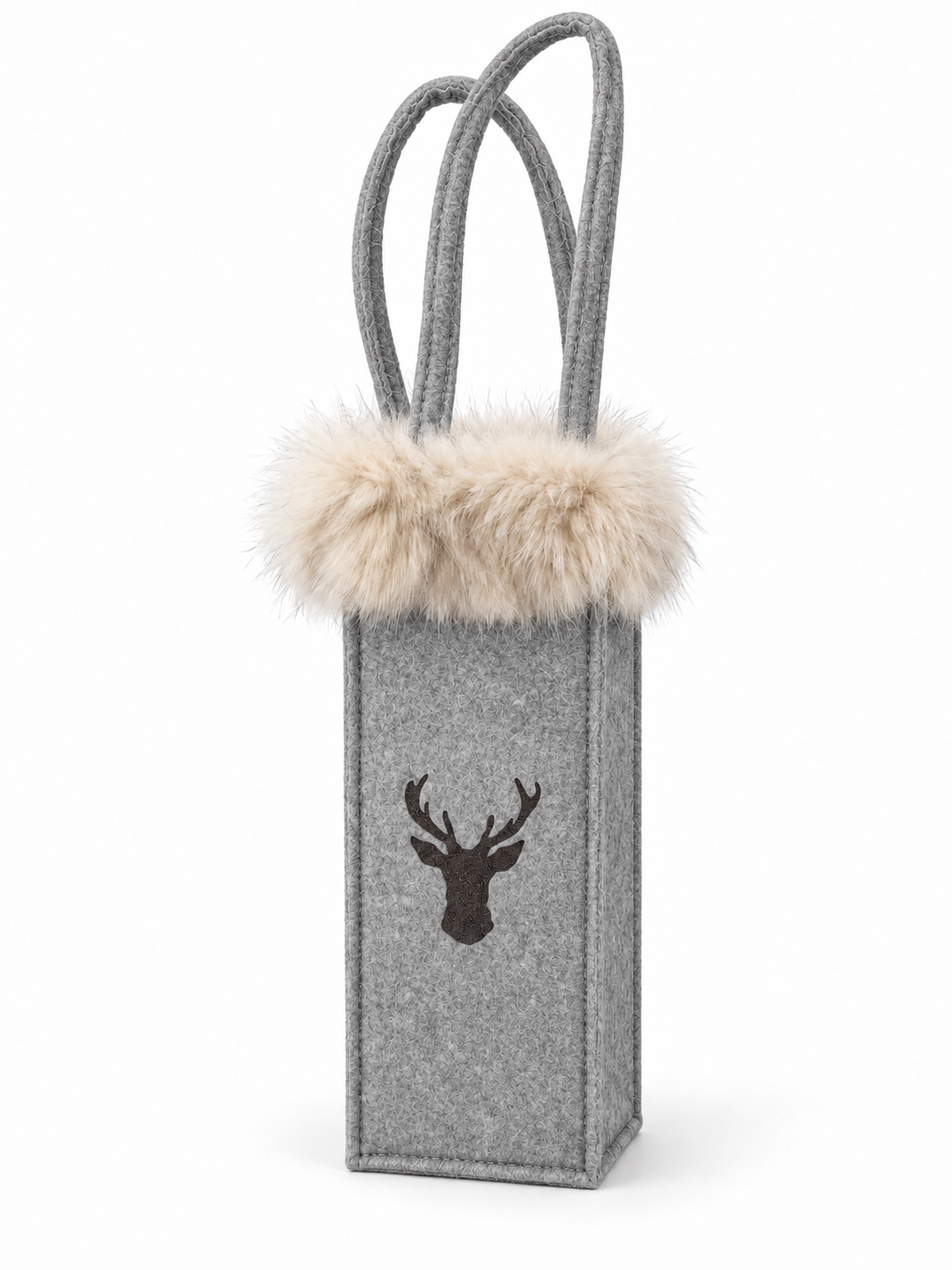 Xmas. P.bottiglie Feltro 12x12x33cm - Grey