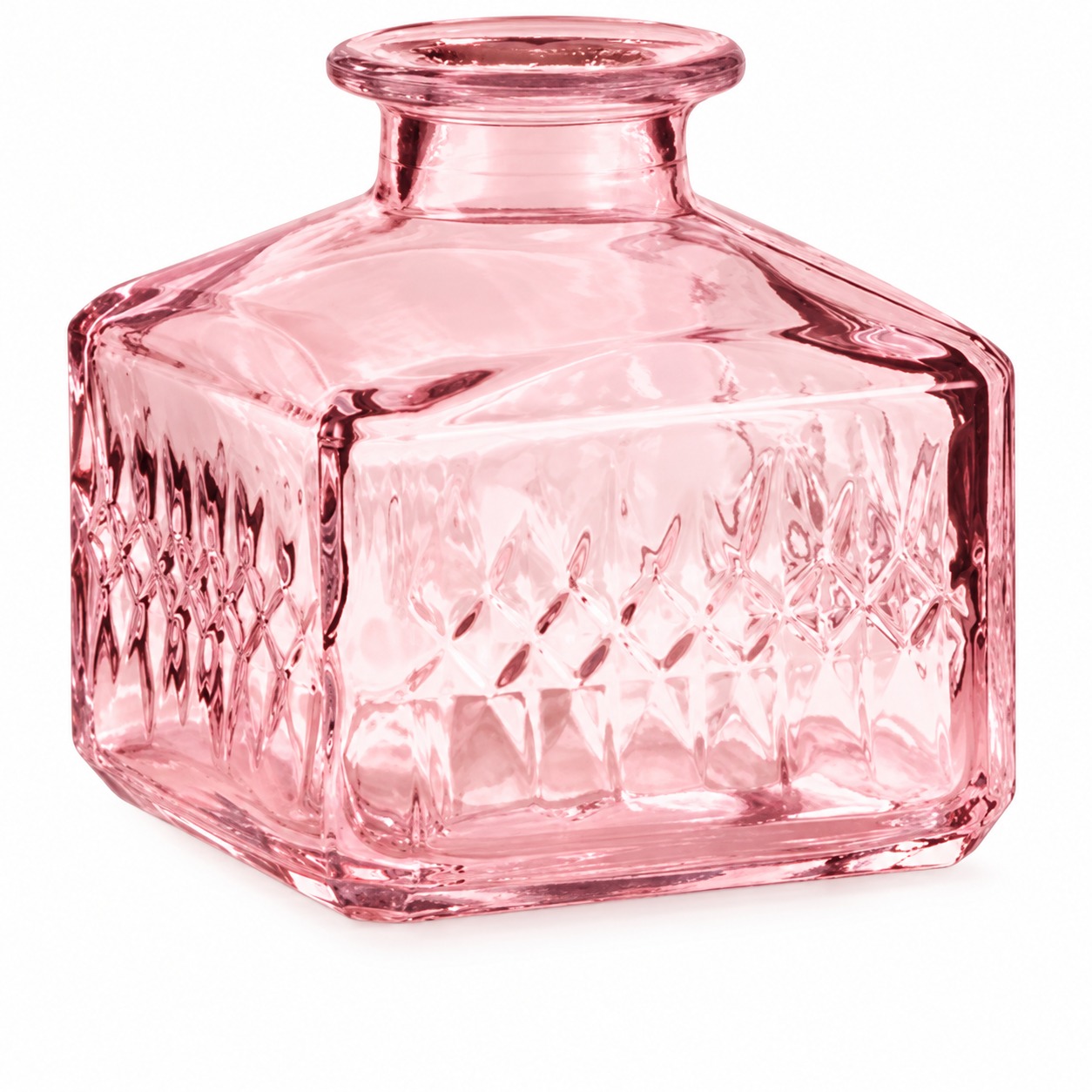 Wedd. Bottiglia Quadrata 9x9h11cm - Rosa