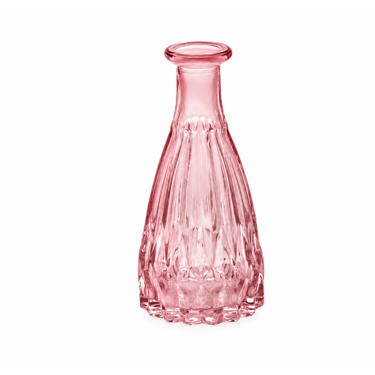 Wedd. Bottiglia Vetro D.7 H.14.5cm - Rosa