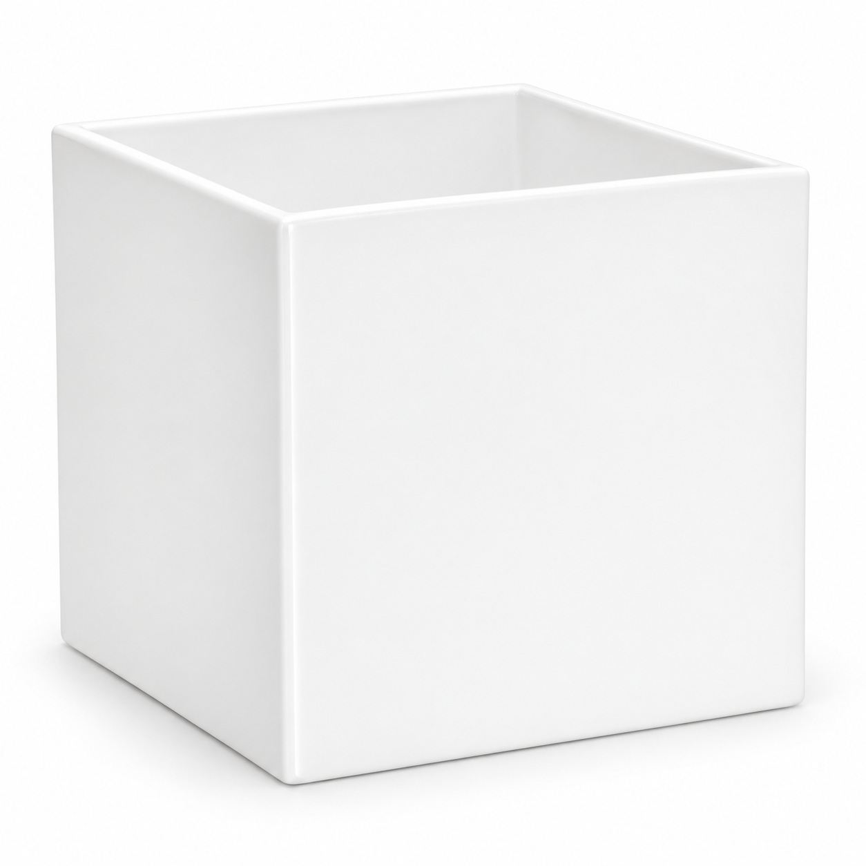Vasi Ceramica. Cubo Bianco 24x24x24cm