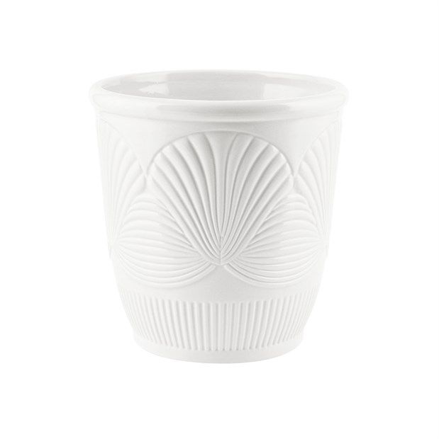 Vasi Ceramica. Orchidea D13 H14cm - Bianco