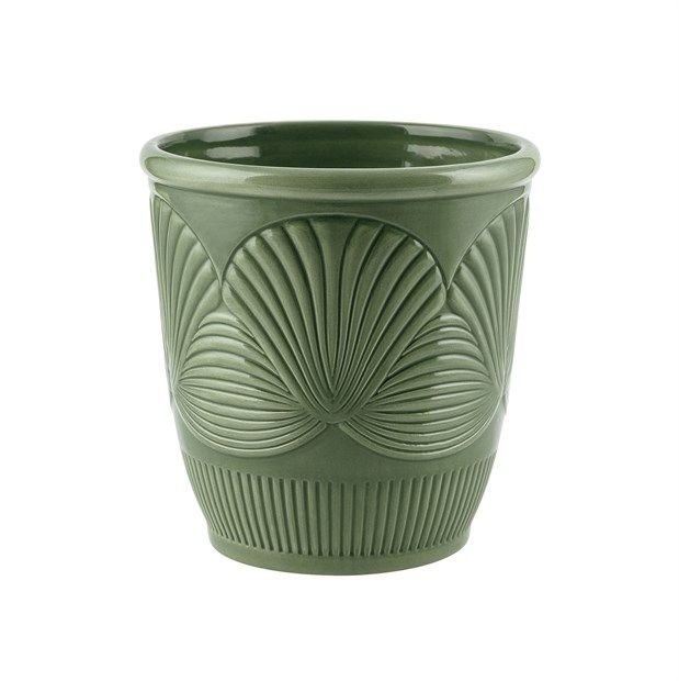 Vasi Ceramica. Orchidea D13 H14cm - Verde