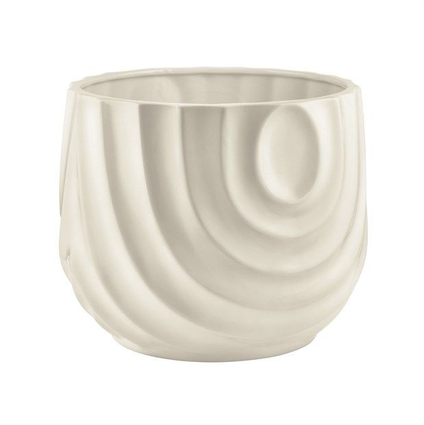 Vasi Ceramica. Caspò Avorio H.22 D.26cm