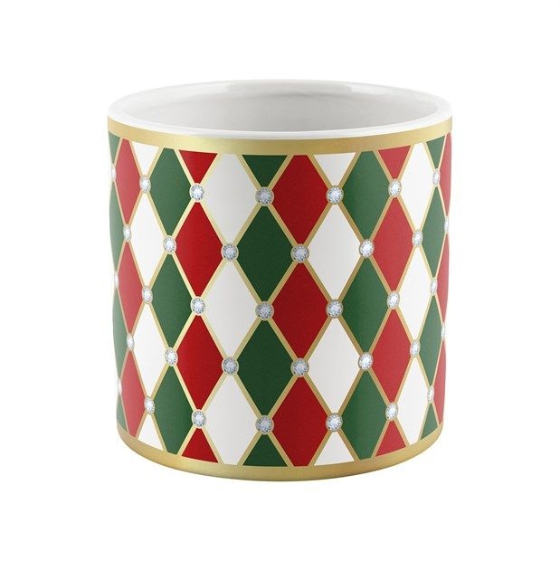 Xmas. Vasi Ceramica. Cilindro Rombi D13 H12cm