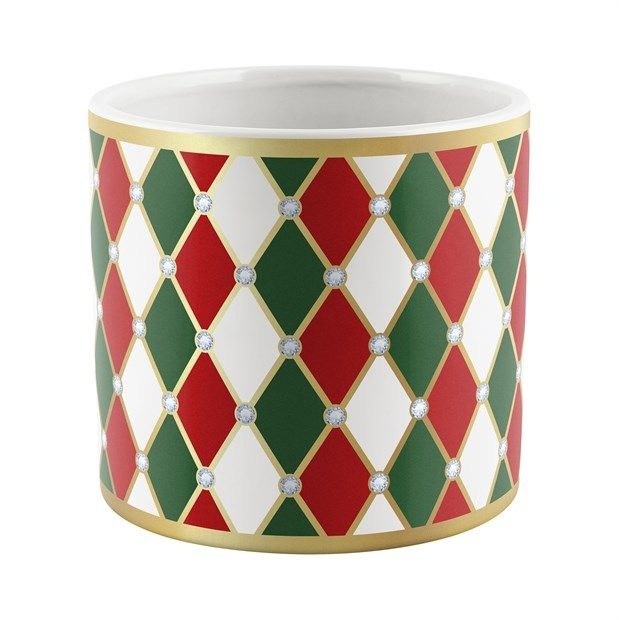 Xmas. Vasi Ceramica. Cilindro Rombi D15 H14cm