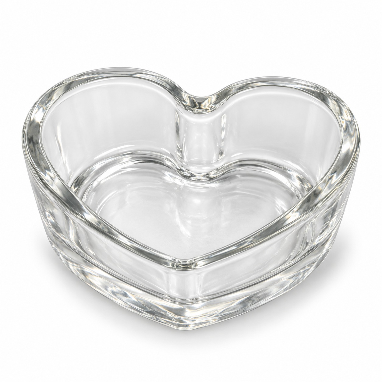 Wedd. Porta Tealight Vetro A Cuore D.8 H.4cm