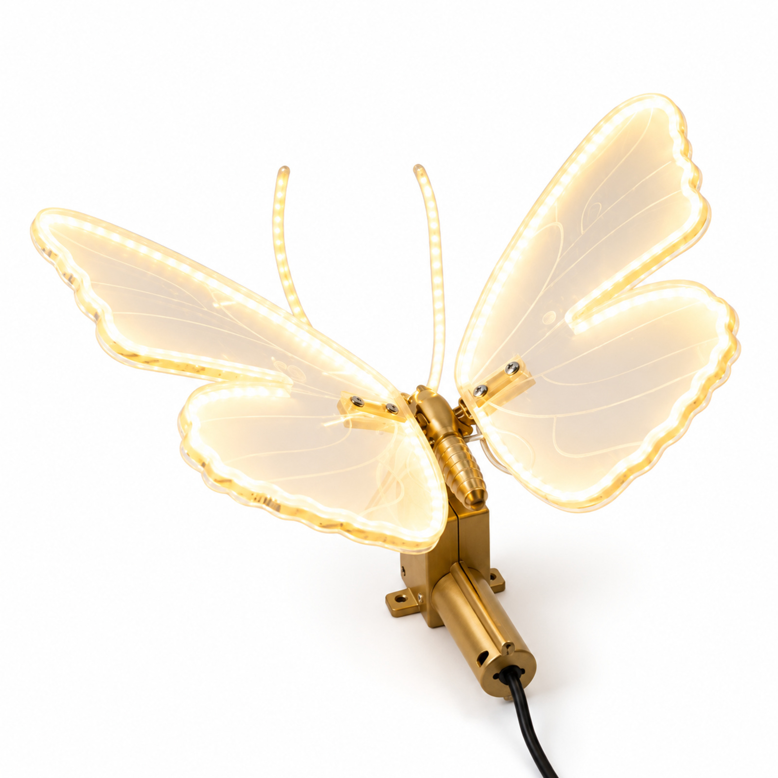 Wedd. Farfalla Led Dinamica 40cm - Luce Calda
