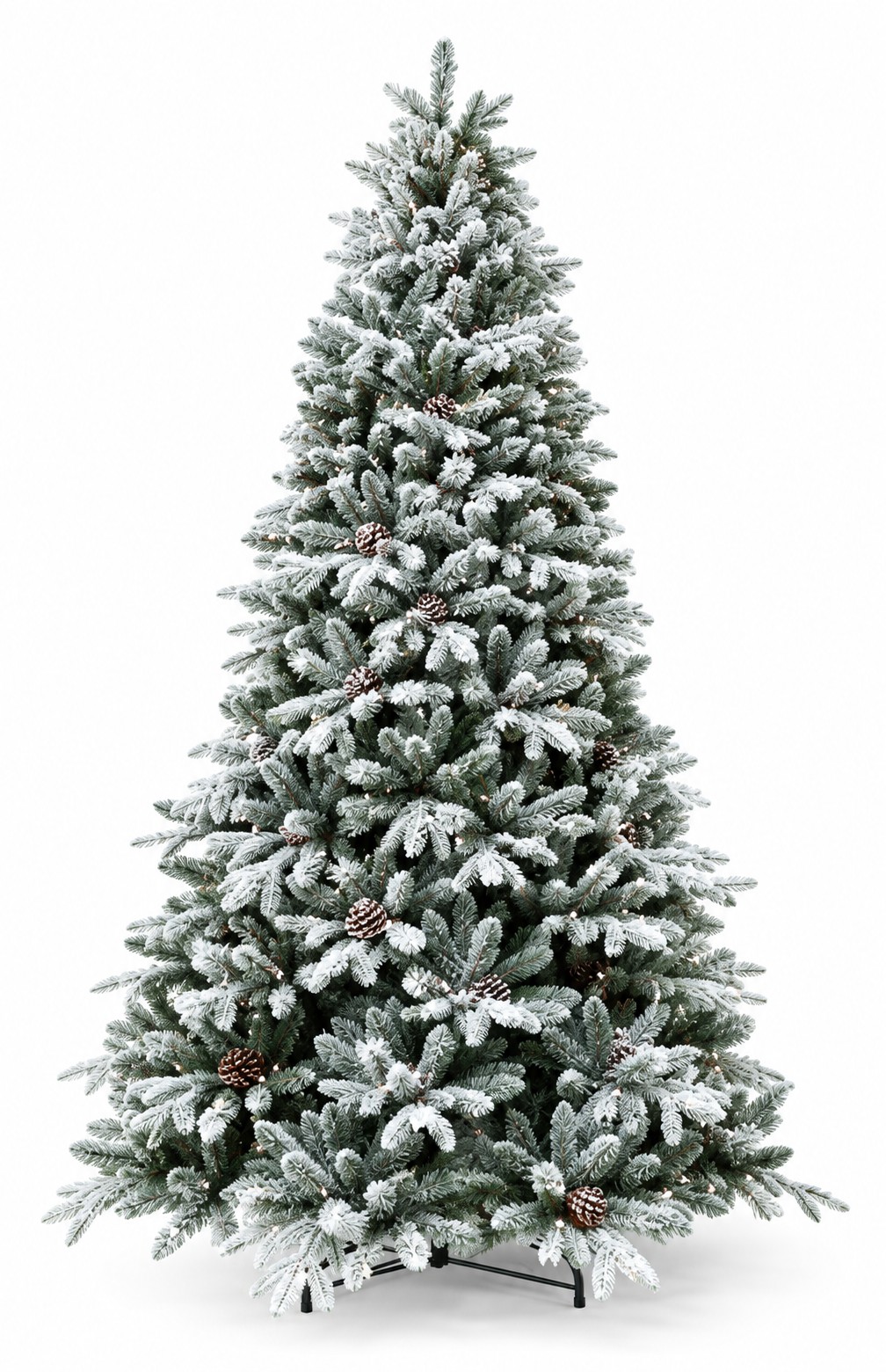 Xmas. Albero Natale Innevat + Pigne 240cm Pe + Pvc