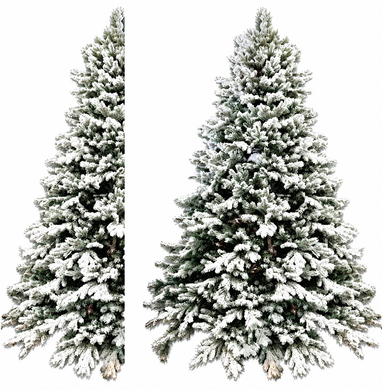 Xmas. Albero Toronto Half Snow A Parete 210cm