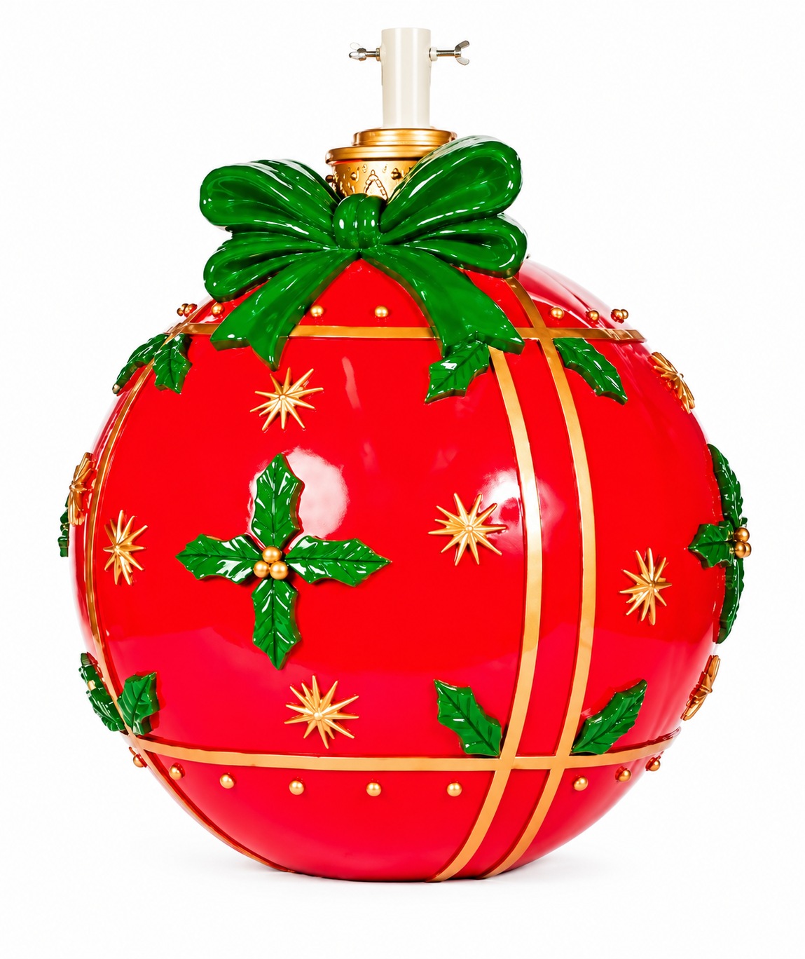 Xmas. Base Albero Sfera Fiocco Rosso 51x51x61cm