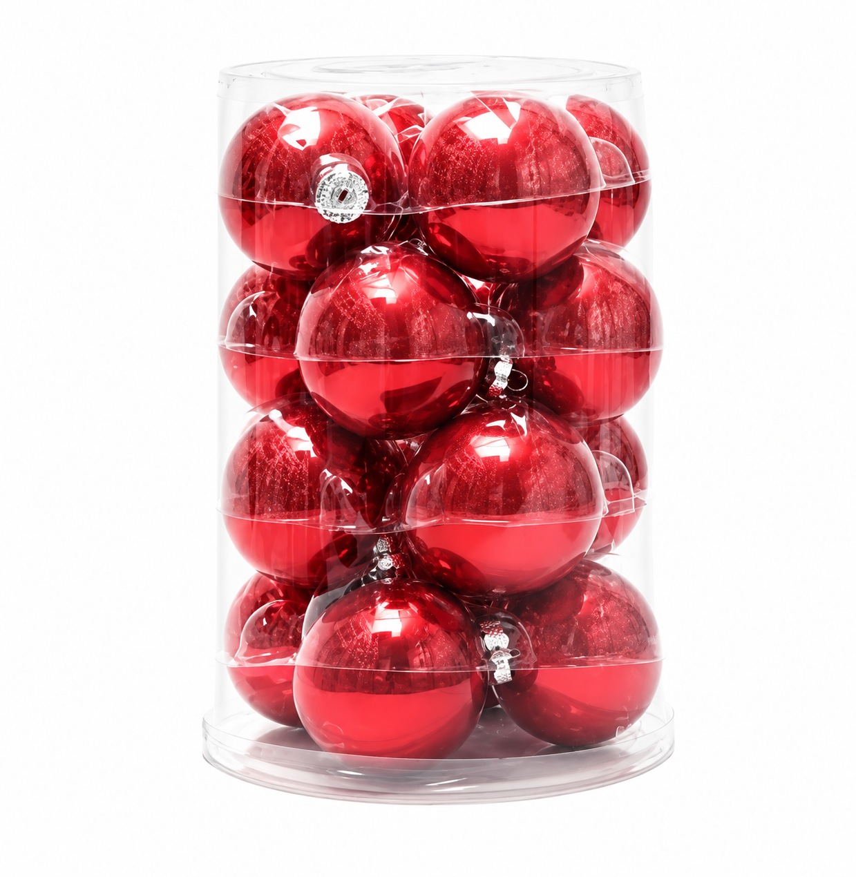 Xmas. Box 16 Sfere Vetro D.8cm - Porpora