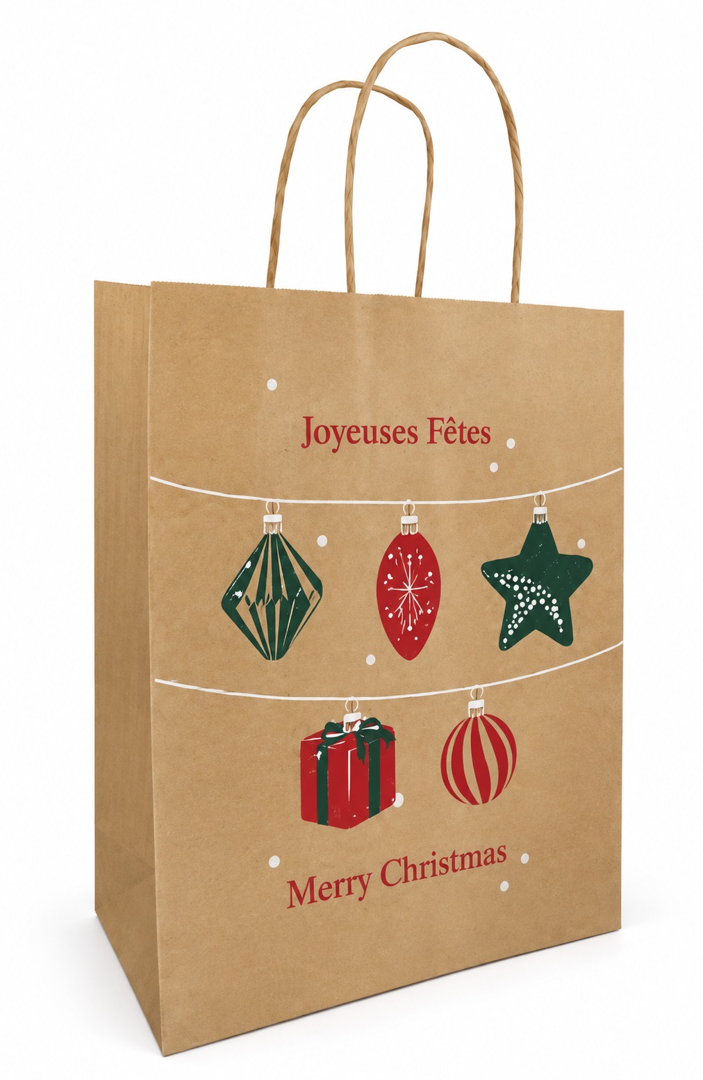 Xmas. Buste Parure Medium 26x12h32 50pz - Natur.