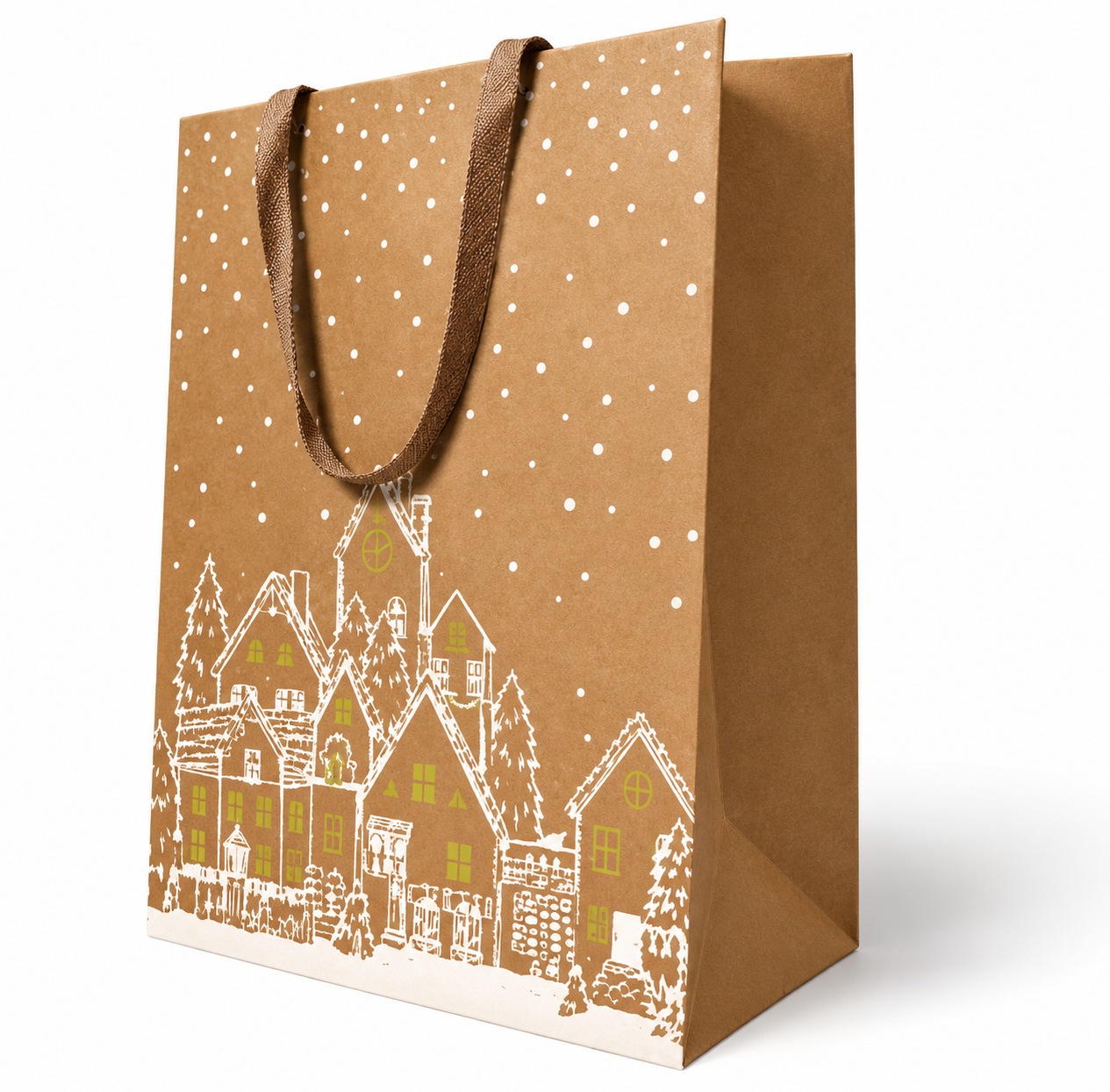 Xmas. Buste Sylvestre 25x13h33cm 10pz - Natural