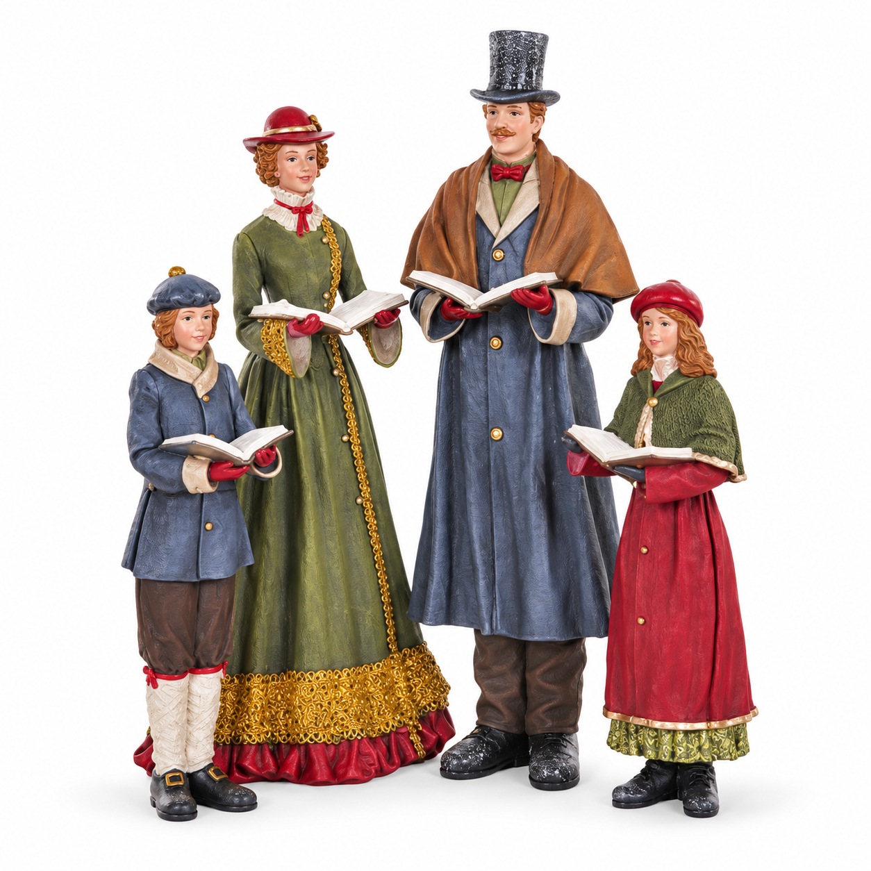 Xmas. Cantori Di Natale H.40 Cm - 4pz