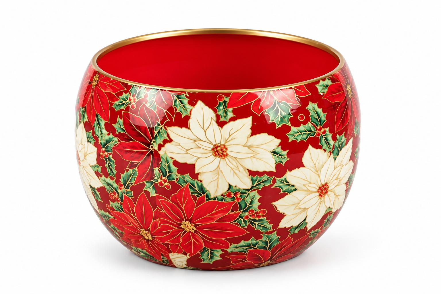 Xmas. Caspò Latta Panciuto Stelle Natale D20 H14cm