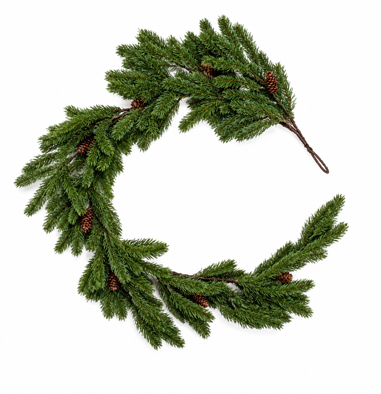 Xmas. Festone Abetone 166cm Pigne Real Touch