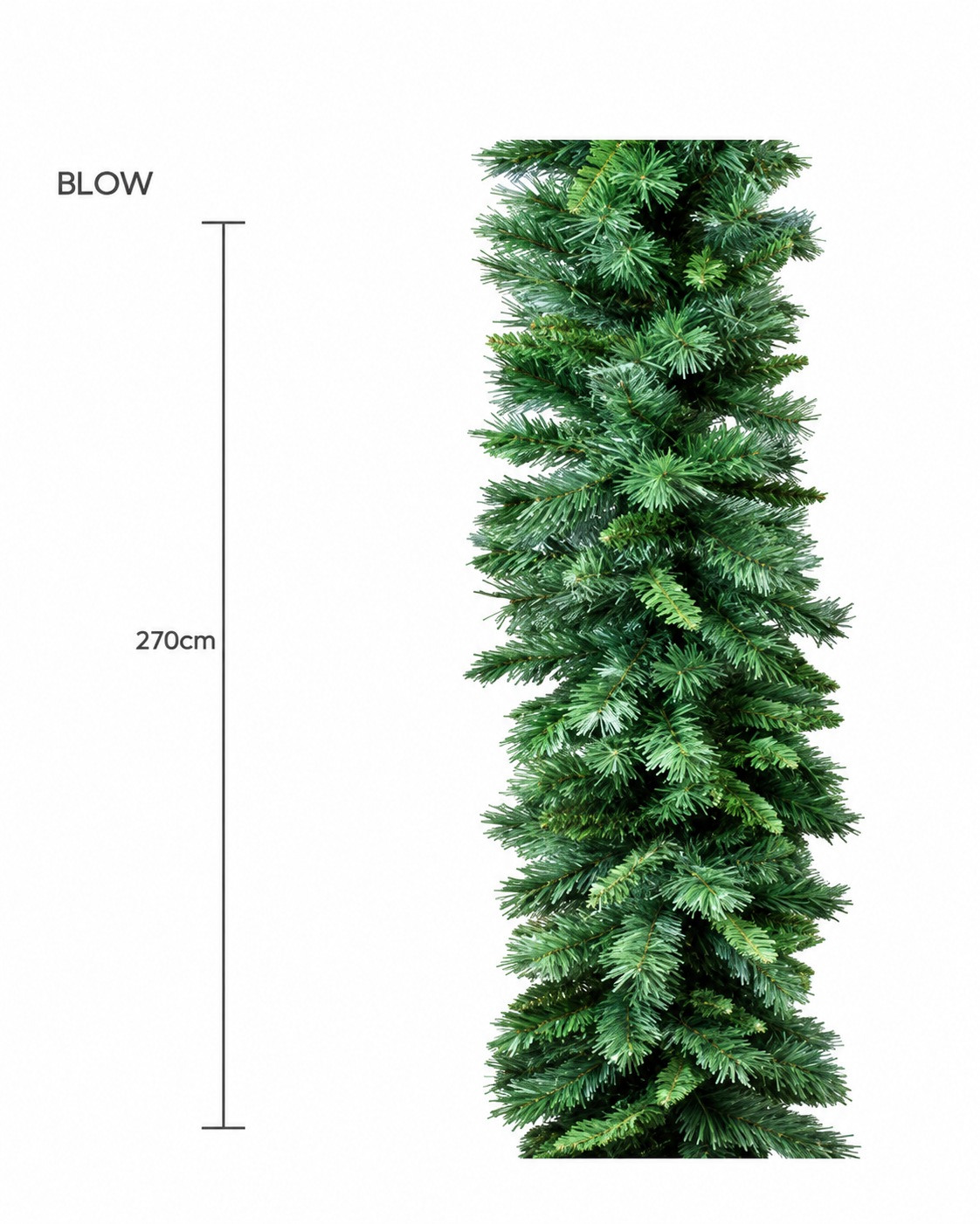 Xmas. Ghirlanda Blow Di 270cm In Pvc