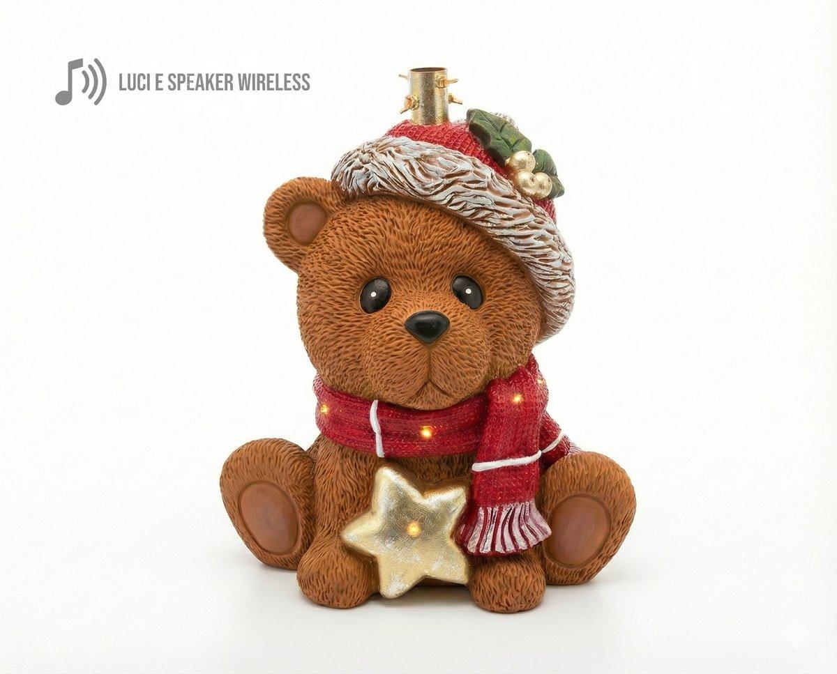Xmas. Base Albero Orsetto 50x36x54cm - Led + Speak