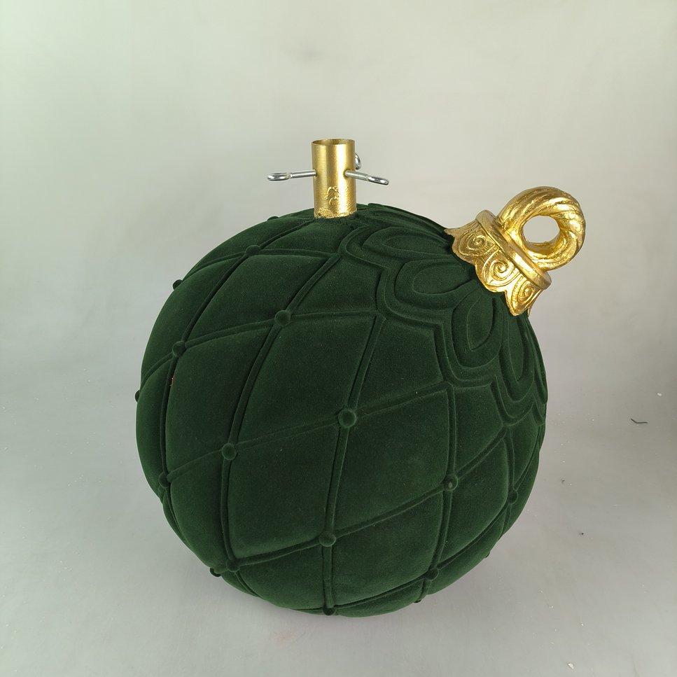 Xmas. Base Albero Sfera Velluto 42x40x43cm - Verde