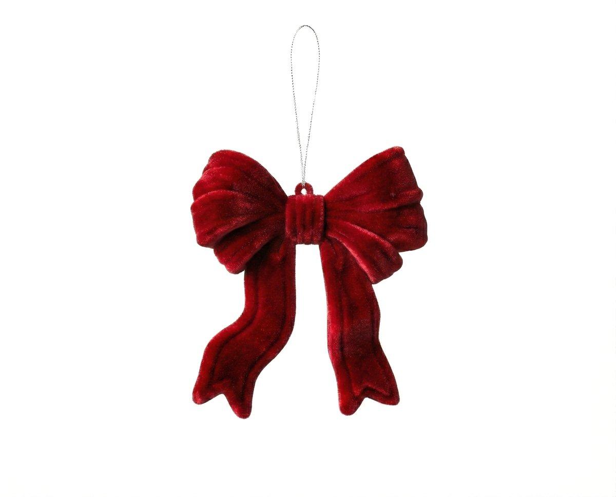 Xmas. Fiocco Velluto 22x20cm - Bordeaux